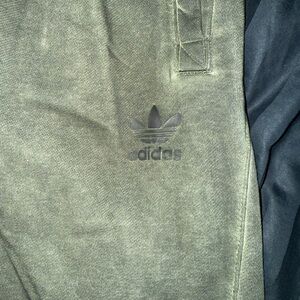Adidas Dark Olive Joggers and crew neck sweatshirt